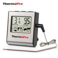Цифровой термометр для духовки ThermoPro TP-16, ЖК-дисплей, термометр для мяса с таймером, для приготовления молока для кухни, термометр для барбекю 32729806903