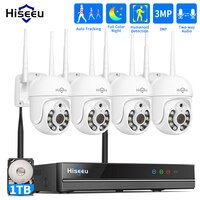 Hiseeu 10CH NVR 5MP 3MP Wi-Fi комплект видеонаблюдения уличная Водонепроницаемая беспроводная CCTV система IP камера комплект защиты безопасности 32761878104