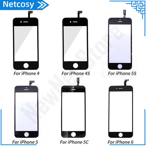 Сенсорная панель для iPhone 6, 5, 5s, 5c, 4s, 4, сенсорный экран с дигитайзером, стеклянный датчик объектива, запасные части для iPhone 5, 5S, 6, сенсорный экран 32775736133