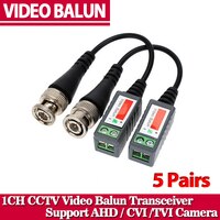 10 шт. АБС-пластик CCTV Video Balun CCTV аксессуары пассивные трансиверы 2000ft расстояние UTP Balun BNC кабель CAT5 кабель 32784439985