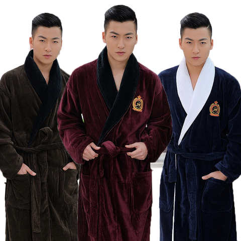 Мужской Халат XL, зимний утепленный длинный кимоно, мужской халат, одеяло, полотенце, флисовые высококачественные банные халаты, домашний мягкий халат для отеля, на осень 32793083335