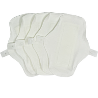 Прокладки тканевые женские, 5 шт., супертонкие, из 100% хлопка, многоразовые, водонепроницаемые, для ежедневного использования, 17,5 см 32795396865