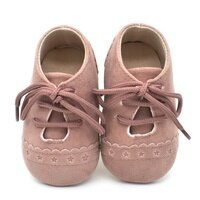 Детские осенние пинетки из ПУ кожи, Нескользящие пинетки на шнуровке для маленьких девочек и мальчиков, однотонная обувь для младенцев от 0 до 18 месяцев 32797921835
