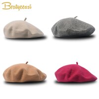 Fashion Woolen Baby Girls Hats Candy Color Elastic Infant Baby Beret Hat for 1-4 Years 1 PC 32798385407