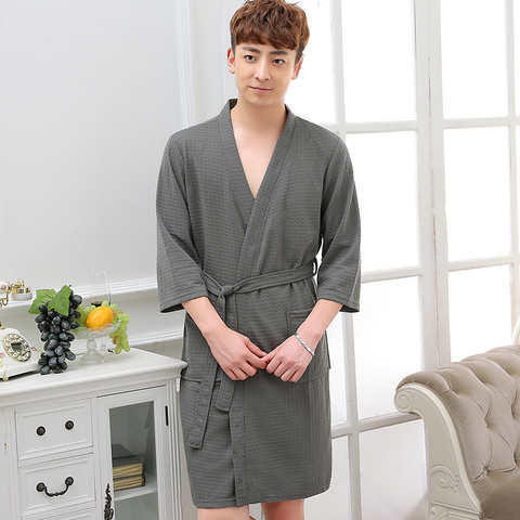 Халат вафельный мужской/женский/мужской, халаты, банный халат, пикантная ночная рубашка, летнее полотенце 32808443291