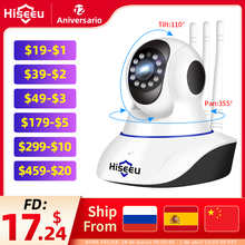 Hiseeu 3MP 5MP PTZ IP камера WIFI Беспроводная умная домашняя камера видеонаблюдения камера Двусторонняя аудио видеоняня для малышей 32809628383