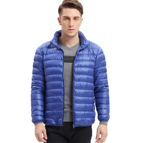 Мужской модный пуховик, хит продаж, ультра-светильник, мужская куртка осень-зима, теплый тонкий пуховик для досуга, мужской M-5XL 32812971861