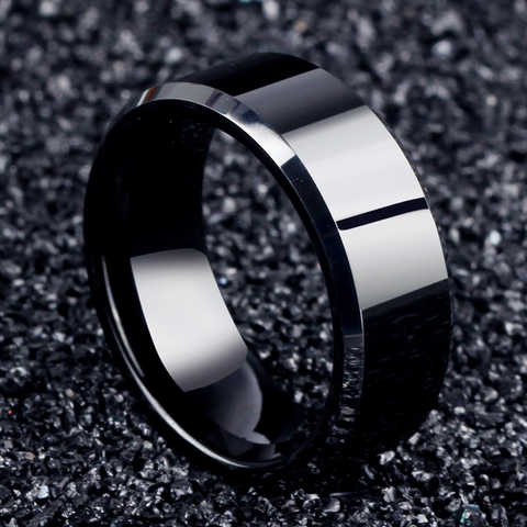 2017 модное очаровательное Ювелирное кольцо, мужские черные кольца из нержавеющей стали для женщин 32814008898