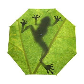 Зонт детский с принтом лягушки, автоматический складной зонт от дождя, Солнцезащитный брендовый с защитой от УФ излучения, зеленый 32818067230