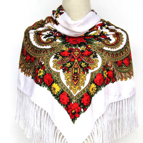 Роскошные брендовые большие квадратные одеяла с принтом для русских женщин, Свадебный шарф, хлопковый носовой платок в ретро стиле, осенне-зимняя шаль 32818888371