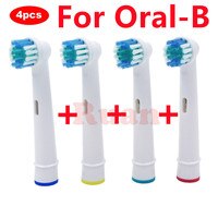 4 сменные насадки для электрической зубной щетки Oral-B, подходит для Advance Power/Pro Health/Triumph/3D Excel/Vitality Precision Clean 32819802469