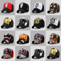 Оптовая продажа, летние шляпы от солнца для взрослых, мужские крутые кепки хип-хоп панк-рок, женские модные бейсболки в сеточку 32822017913