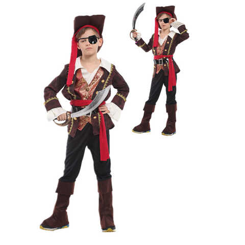 Карнавальный костюм капитана Джека Воробья, для мальчиков, на Хэллоуин, пиратский костюм для костюмированных игр 32823666436