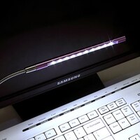 USB светодиодные ночные светильники, гибкая 5 в Клавиатура для ноутбука, освещение для чтения, USB Светодиодная настольная лампа для чтения, серебристый/черный/золотой/фиолетовый/синий/красный 32825007693