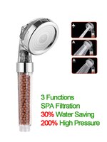 ZhangJi 3 режима душ для ванной Регулируемый струйный душ насадка для душа высокое давление экономия воды Ванная комната Анионный фильтр насадка для душа Спа 32827036700