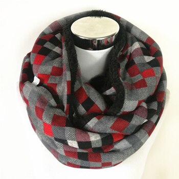 Новый Зимний меховой шарф, акриловый кашемировый круглый теплый шарф для женщин, шерстяные шарфы-снуды, женский зимний шарф, хиджаб 32828353363