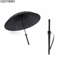 Оригинальные большие ветрозащитные дождевые прямые автоматические зонтики с длинной ручкой в японском стиле ниндзя 32833472664