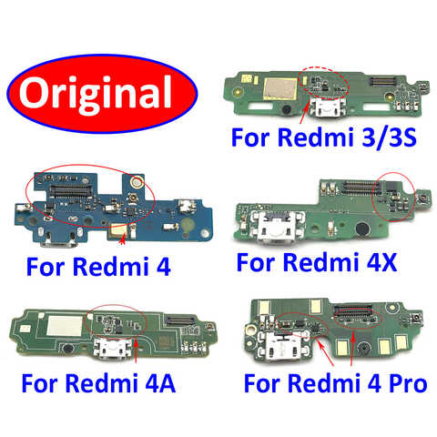 Док-станция для зарядки Xiaomi Redmi 3, 3S, 4X, 4 Pro, 5, 5A, 6, 6A, с USB-разъемом для зарядного устройства, штекер, печатная плата для микрофона, гибкий ленточный кабель, оригинал 32839193226
