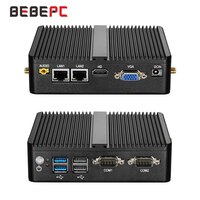 Промышленный мини-ПК BEBEPC Celeron J4125, четыре ядра, 2955U, два LAN, безвентиляторный, для Windows 10 Pro/Linux/Wi-Fi/RS232 32839489621