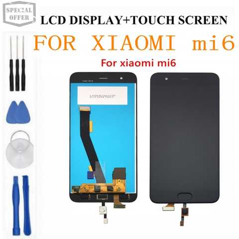 ЖК-дисплей и сенсорный экран для Xiaomi Mi6, 100% новый FHD 5,15 "дигитайзер в сборе, замена для Xiaomi MI 6 M6 мобильный телефон 32840767898