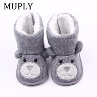 Зимние ботинки для малышей; Обувь для новорожденных с милым мультяшным медведем; Очень теплые ботиночки для маленьких мальчиков и девочек 32843486487
