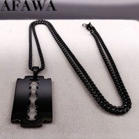 Мужские ожерелья из нержавеющей стали, черные готические ожерелья и подвески, ювелирные изделия, N17939, 2019 32843723199