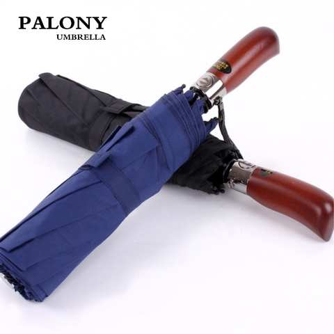 PALONY-Мужской нейлоновый автоматический зонт, складной ветрозащитный дождевик, синий, качественный бренд, бесплатная доставка, 1,25 м 32844322279