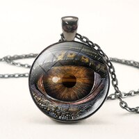 Ожерелье от сглаза ювелирные изделия ручной работы ДРАКОН глаз искусство картина стекло кабошон кулон ожерелья для мужчин 32845851392
