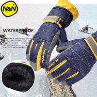 Перчатки NANDN унисекс, зимние, теплые, для катания на сноуборде, сноуборде, холодный снег, Лыжные рукавицы, водонепроницаемые, Air + 5002 32845931684