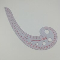 Многофункциональные инструменты для шитья, линейка из мягкого пластика, форма запятой кривая, линейка для дизайна, линейка для французского дизайна, 30x11 см кривая линейка 32848094422