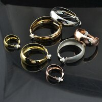 Серьги-клипсы женские, модные ювелирные украшения без проколов, большие круглые серьги из розового золота с большим кольцом, подчеркивающие индивидуальность 32861197909