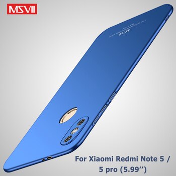 Чехол для Xiaomi Redmi Note 5 Pro, Ультратонкий Жесткий матовый чехол MSVII из поликарбоната для Xiaomi Redmi Note5 Pro Global, противоударные чехлы для телефонов 32861334692