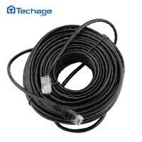 Сетевой Ethernet-Кабель Techage cat. 5, 10 м, 20 м, 30 м, 50 м, патч. RJ45, внешние стандартные провода для системы видеонаблюдения, POE, IP-камеры 32862444188