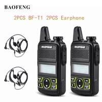 Рация Baofeng BF-T1 Mini двухсторонняя, с наушником, UHF 400-470 МГц 20 каналов, 2 шт 32864983083