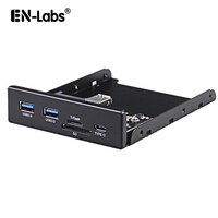 Внутренний кардридер En-Labs USB 3,0, SD/Micro SD/TF, 3,5 дюйма, с USB 3,1 Gen 1, Type C + 2 порта USB 3, 0, передняя панель концентратора 32865142795