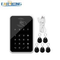 Беспроводная клавиатура Earykong 433 МГц, сенсорная панель, дверной звонок, кнопка для G50 / G30 / PG103 / W2B Wi-Fi GSM сигнализации, RFID-карта, перезаряжаемая 32865522061