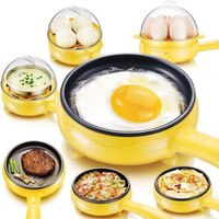 Многофункциональная Бытовая мини-Сковорода для яиц, омлета, оладий, электрическая сковорода для стейка, антипригарная Пароварка для варки яиц 32866144250