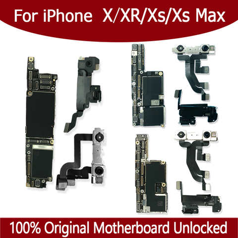 Материнская плата для iPhone X XR XS Max с распознаванием лица, 64 ГБ, 128 ГБ, 256 ГБ, 512 ГБ, логическая плата, 100% оригинальная разблокированная материнская плата 32869462781