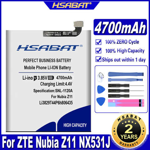Аккумулятор HSABAT 4700 мАч Li3829T44P6h806435 для ZTE Nubia Z11 NX531J Nubia M2 Lite M2Lite NX573J M2 PLAY NX907J 32871466876