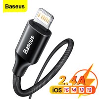 USB-кабель Baseus для iPhone 14, 13, 12, 11 Pro Max, X, XR, XS, 8, 7, 6s, iPad, зарядное устройство для быстрой зарядки, USB-провод для передачи данных, шнур, фотокабели 32876459847