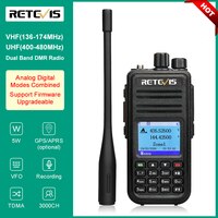 Retevis RT3S рация DMR радиостанция цифровая рация военная радиостанция рации дальнего действия для охоты VHF UHF рацыя GPS APRS 32878649465