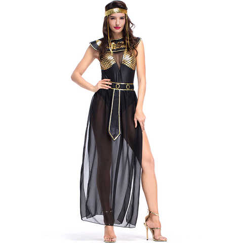 Umorden, карнавечерние наряд для Хэллоуина, Египетский костюм Клеопатра, женский, для взрослых, Египет, косплей-костюмы королевы, сексуальное Золотое нарядное платье 32884614434