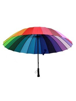 Зонт JPZYLFKZL, большой, ветрозащитный, Радужный, с длинной ручкой, для 2-3 человек 32884707329