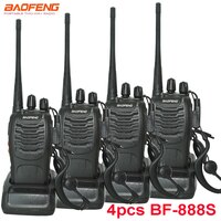 Рация Baofeng BF888S, 4 шт./комплект, оригинальная, BF-888s 5 Вт, 16 каналов, УВЧ, 400-470 МГц, BF 888S, рация, приемопередатчик 32886192618
