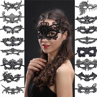 Черные пикантные маски для карнавала, Хэллоуина, маскарада, бала на половину лица, вечевечерние, товары для праздника, #30, Маскарадная маска из кружева 32888291087