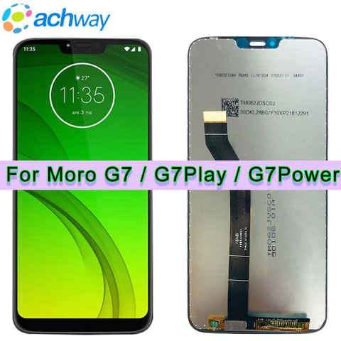 Оригинальный ЖК-дисплей G7 для Motorola Moto G7 Power, дисплей XT1955, ЖК-дисплей G7 Plus, сенсорный экран, дигитайзер G7 Play, сменный ЖК-дисплей xt22.5 32890089207