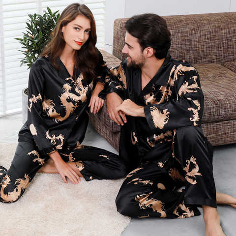 Весенние пижамы для влюбленных, шелковые пижамы унисекс для пар, мягкие пижамные комплекты, ночная рубашка, женские пижамные комплекты с длинным рукавом, мужские пижамы для отдыха 32890376517