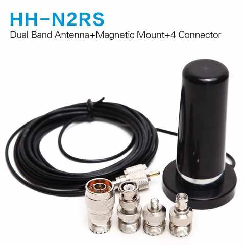 Abbree HH-N2RS двухдиапазонная антенна 5 м коаксиальный кабель магнитное крепление и адаптер для рации Baofneg UV-5R Yaesu TYT Icom 32890816387