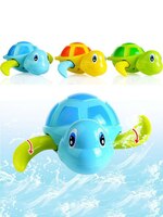Поштучная распродажа, милые Мультяшные классические детские водные игрушки морские животные Черепаха, заводные на цепочке Детские Пляжные Игрушки для ванны 32891750280
