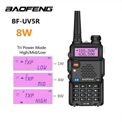 Портативная рация Baofeng 8 Вт UV5R Pofung BF UV5R VHF/UHF двухсторонняя радиосвязь Любительская рация для охоты рыбалки 32902236090